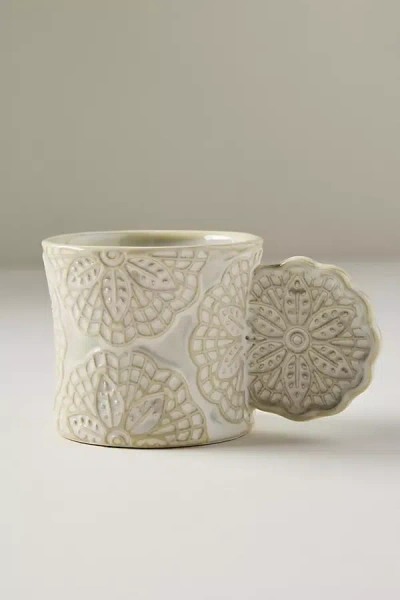 Anthropologie Pizzelle Stoneware Espresso Cup In Multi