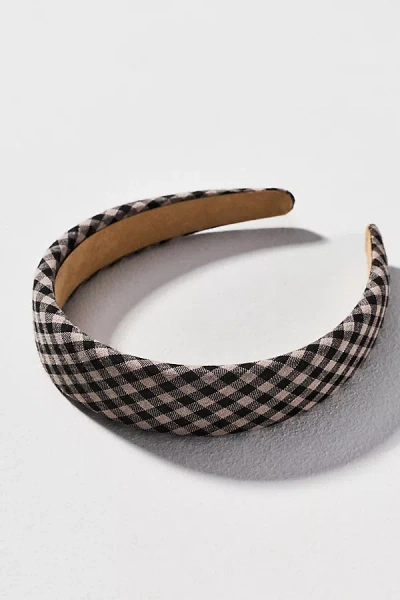 Anthropologie Plaid Puffy Headband In Multi