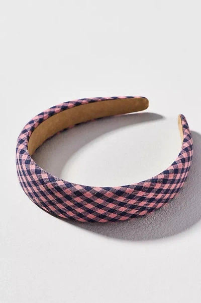 Anthropologie Plaid Puffy Headband In Multi