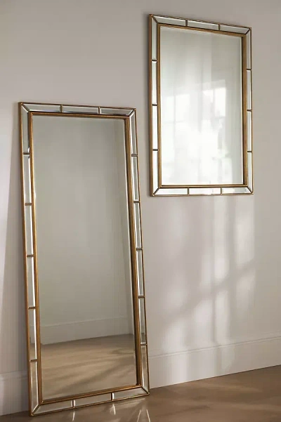 Anthropologie Plaza Beveled Mirror In Metallic