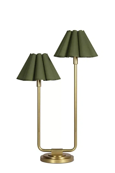 Anthropologie Polly Scalloped Double Arm Table Lamp