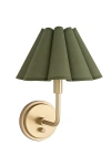 Anthropologie Polly Scalloped Single Sconce In Green