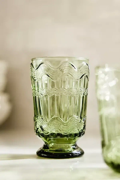 Anthropologie Polly Textured Glass Tumblers, Set Of 4