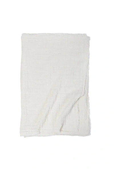 Anthropologie Pom Pom At Home Hermosa Oversized Throw In White