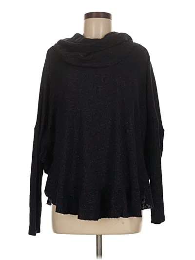 Pre-owned Anthropologie Poncho In Black