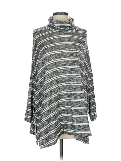 Pre-owned Anthropologie Poncho In Gray