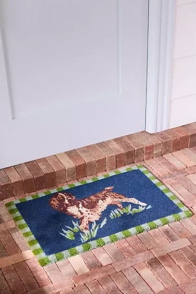 Anthropologie Portobello Dog Coir Printed Doormat In Multi