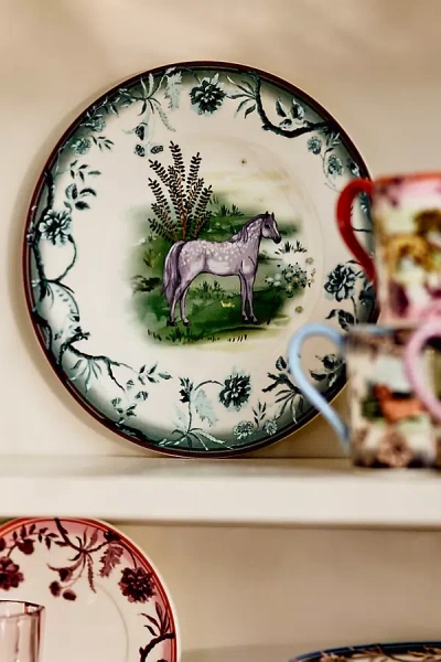 Anthropologie Portobello Stoneware Dessert Plate In Green