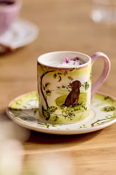 Anthropologie Portobello Stoneware Espresso Cup & Saucer