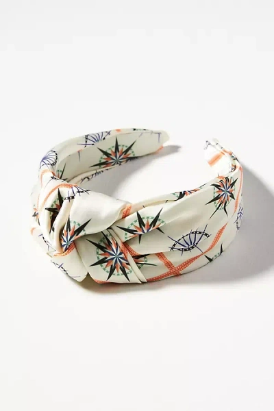 Anthropologie Positano Print Headband In Neutral