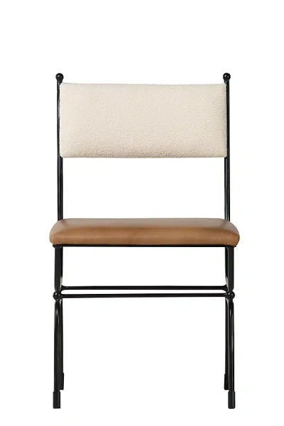 Anthropologie Posta Leather Dining Chair In Brown