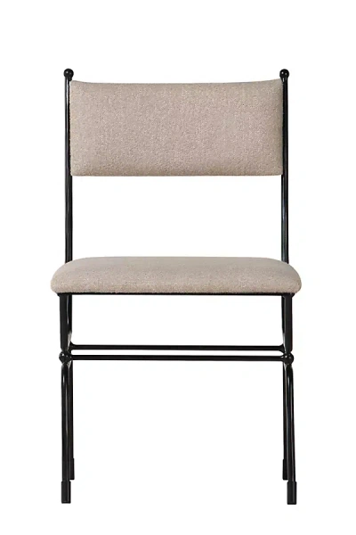 Anthropologie Posta Linen Dining Chair In Brown