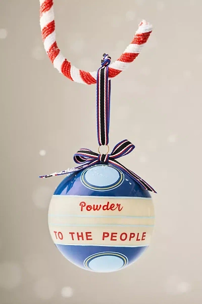 Anthropologie Powder To The People Glass Ornament In Multi