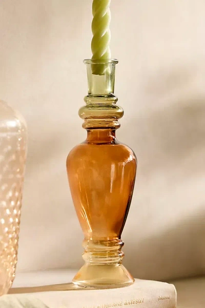 Anthropologie Pressed Glass Taper Holder
