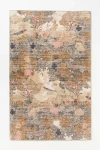 Anthropologie Printed Easy-care Scenic Bird Rug In Multi