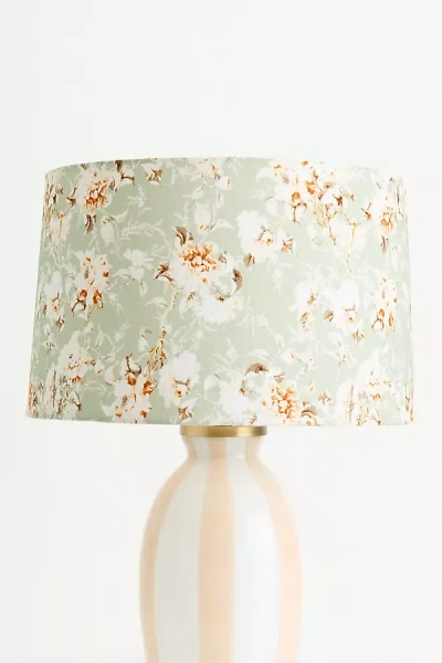 Anthropologie Printed Fabric Drum Lamp Shade In Multi