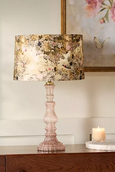 Anthropologie Printed Fabric Lamp Shade In Neutral