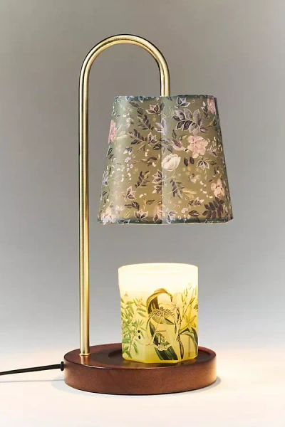 Anthropologie Printed Floral Candle Warmer Lamp In Multi