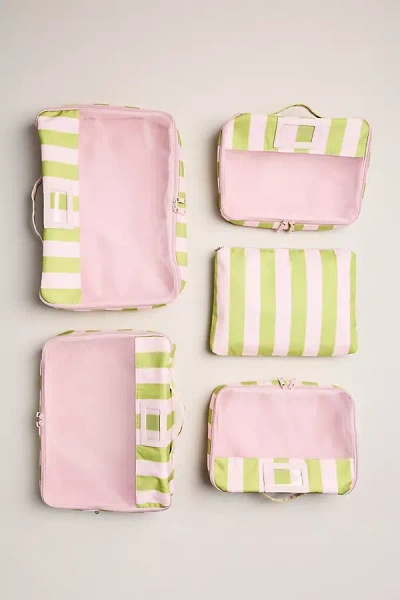 Anthropologie Printed Packing Cubes, Set Of 4 In Green