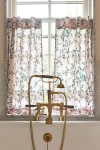 Anthropologie Priyanka Organic Cotton Printed Bird Café Curtains, Set Of 2 In Pink