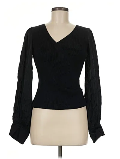Pre-owned Anthropologie Pullover Sweater In Black