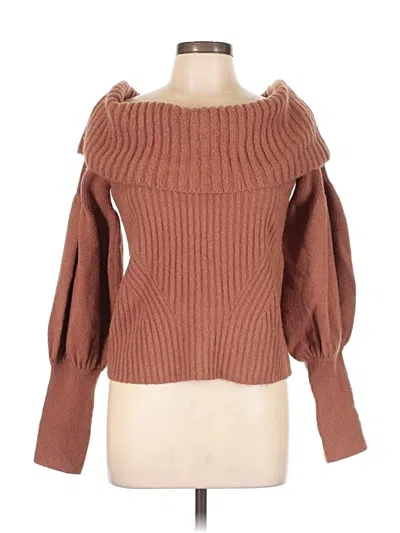 Pre-owned Anthropologie Pullover Sweater In Brown