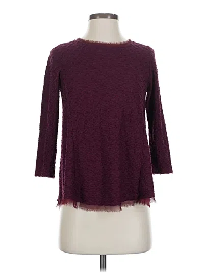 Pre-owned Anthropologie Pullover Sweater In Burgundy