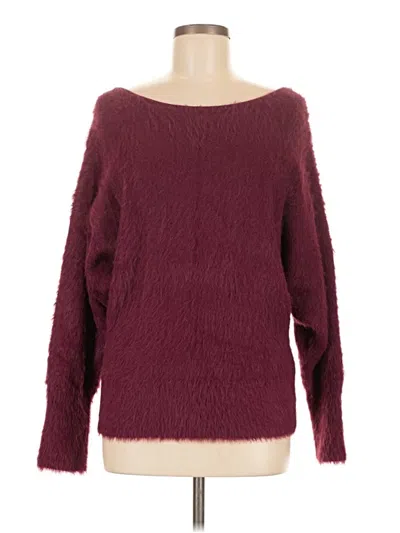 Pre-owned Anthropologie Pullover Sweater In Burgundy