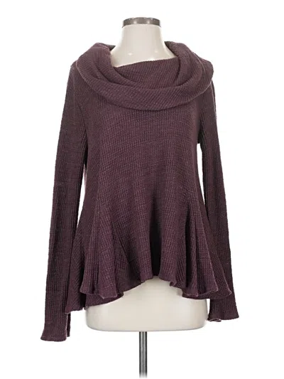 Pre-owned Anthropologie Pullover Sweater In Burgundy