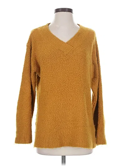 Pre-owned Anthropologie Pullover Sweater In Gold