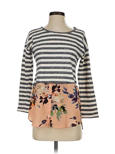Pre-owned Anthropologie Pullover Sweater In Gray