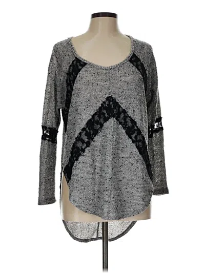 Pre-owned Anthropologie Pullover Sweater In Gray