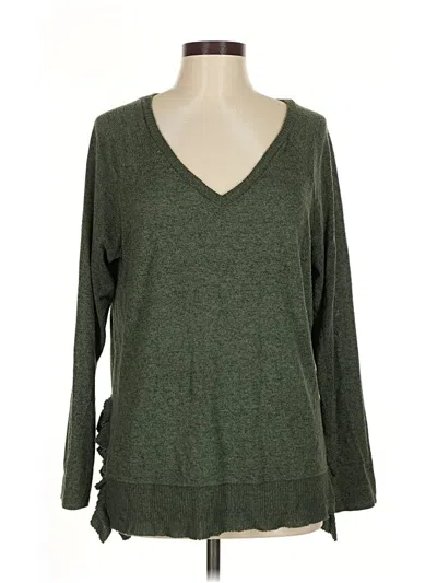 Pre-owned Anthropologie Pullover Sweater In Green