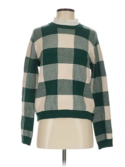 Pre-owned Anthropologie Pullover Sweater In Green