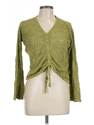 Pre-owned Anthropologie Pullover Sweater In Green