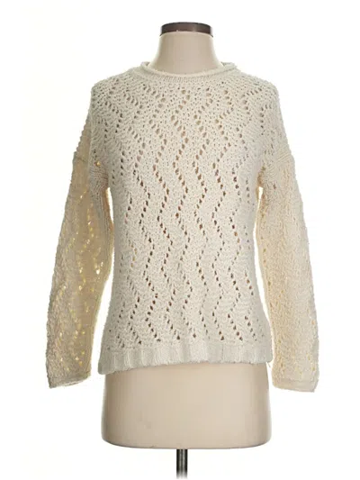 Pre-owned Anthropologie Pullover Sweater In Ivory
