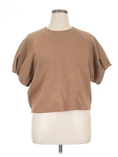 Pre-owned Anthropologie Pullover Sweater In Tan