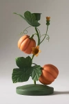Anthropologie Pumpkin Metal Candle Holder In Orange
