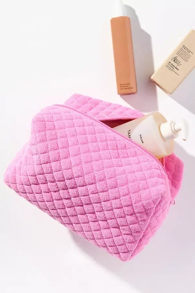 Anthropologie Quilted Terry Cosmetic Bag
