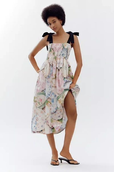 Anthropologie Rachel Antonoff Mindy Smocked Midi Dress
