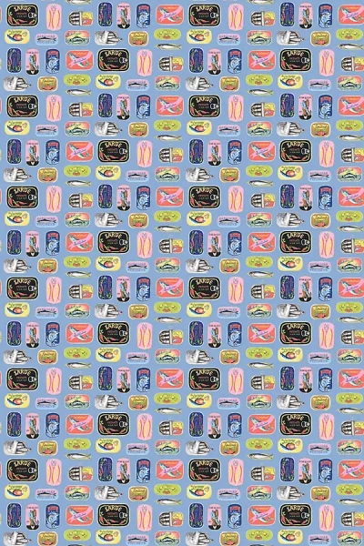 Anthropologie Rachel Antonoff Sardine Tins Peel-and-stick Wallpaper