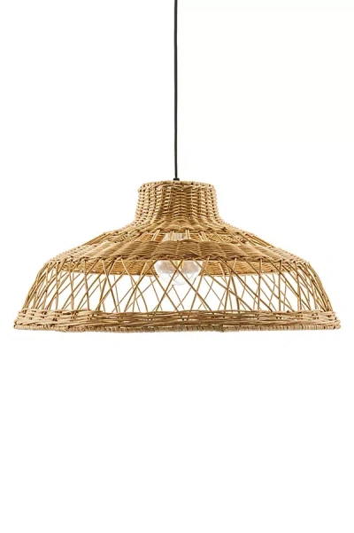 Anthropologie Radiant Rattan Pendant In Brown