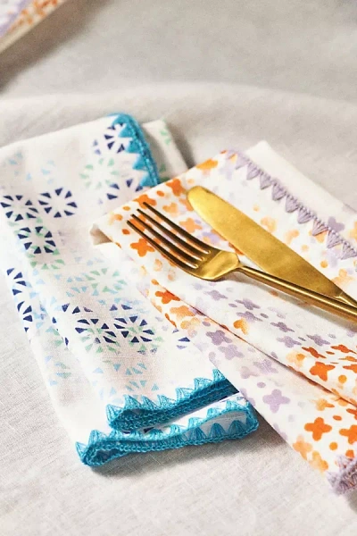 Anthropologie Radiator Napkins, Set Of 4 In Multi