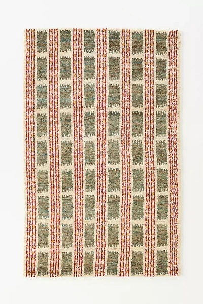 Anthropologie Raelyn Hand-knotted Jute Rug In Green