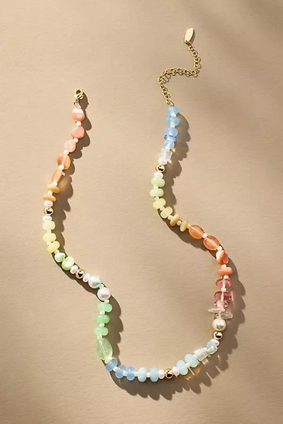 Anthropologie Rainbow Stone Necklace