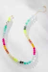 Anthropologie Rainbow Stone Necklace In Multi