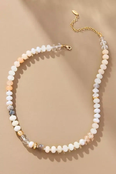 Anthropologie Rainbow Stone Necklace In Multi