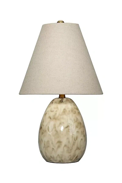 Anthropologie Raindrop Ceramic Table Lamp In Neutral