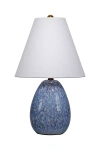 Anthropologie Raindrop Ceramic Table Lamp In Blue
