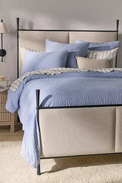 Anthropologie Raleigh Cotton Matelasse Coverlet In Purple